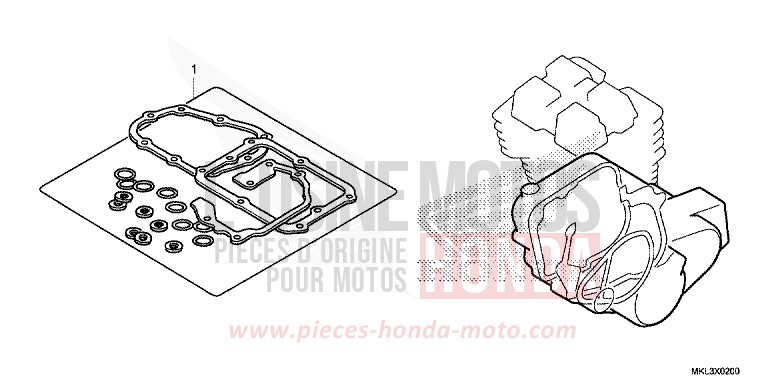 TROUSSE DE JOINT B de NC750X "Méca" MAT PEARL GLARE WHITE (NHB54) 2019
